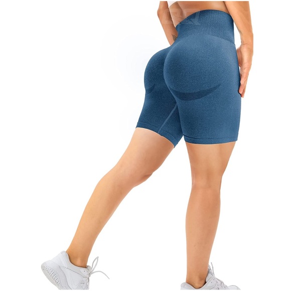 High Waisted Biker Shorts For Women – Tummy Control Workout Shorts With Seamless Fit - View #6